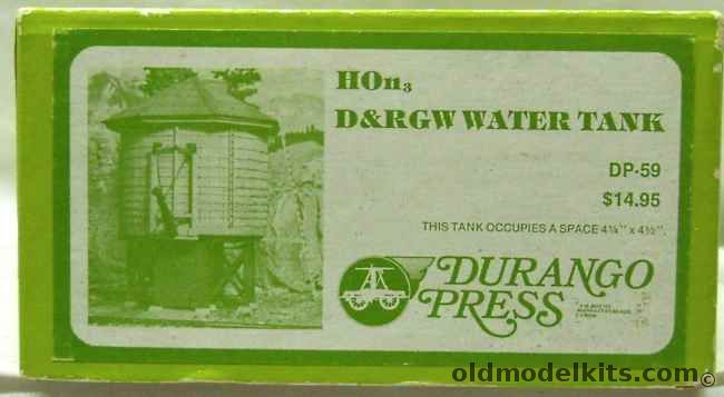 Durango Press 1/87 D&RGW Water Tank - HOn3 / HO Scale Craftsman Model, DP-59 plastic model kit